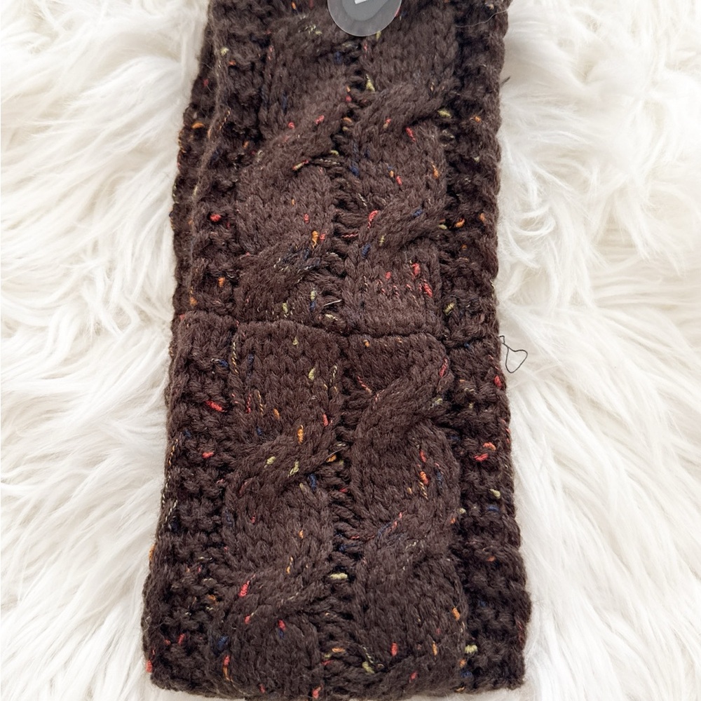 C.C Chocolate Speckled Knit Headband - Picture 3 of 4